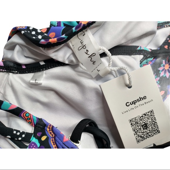 New Cupshe Song of Joy Lace Trim Bikini Set - Picture 4 of 6